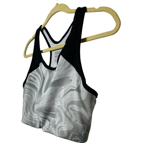 VICTORIA'S SECRET PINK Ultimate Gray Black Racerback Wireless Sports Bra Gym  L - Picture 8 of 16